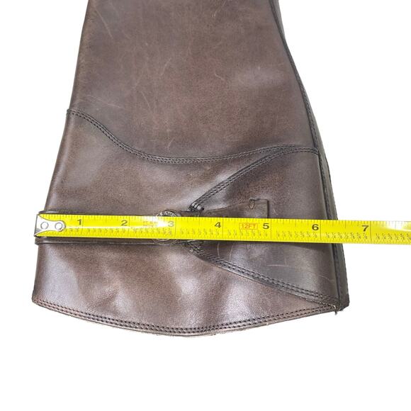 Frye Women's Molly Button Smoke Brown Leather Riding Boot Size US 8.5 - Picture 14 of 14